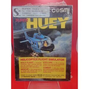 Atari 400/800/XL/XE & Commodore C64/128/C64C Super Huey New Sealed Game